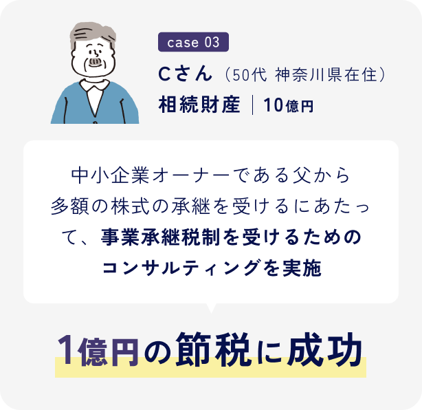 case 03：1億円の節税に成功