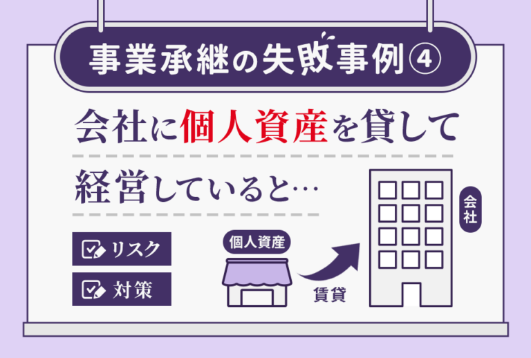 事業承継の失敗事例④ 会社に個人資産を貸して経営していると…